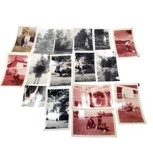 Vtg Junk Drawer Lot of 16 Monochrome Kodacolor Photos Boy Growing Up To Adult